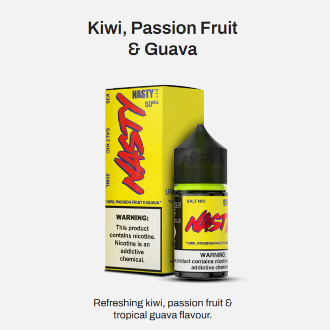 Kiwi Passion Fruit Guava - NASTY LIQ | 30ML Vape Juice | 35MG,50MG | We Vape We Vape India