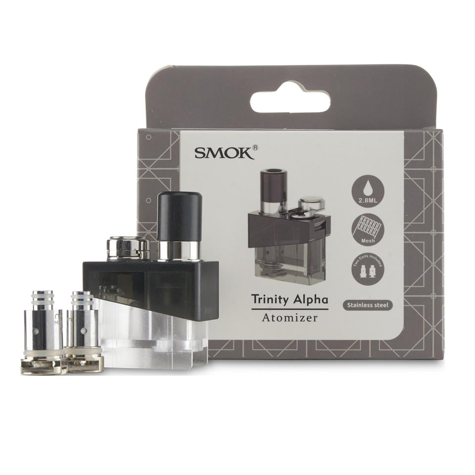 Smok Trinity Alpha Replacement Atomizer (Empty Pod + 2 Mesh Coils) | We Vape India We Vape India