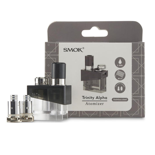 Smok Trinity Alpha Replacement Atomizer (Empty Pod + 2 Mesh Coils) | We Vape India We Vape India