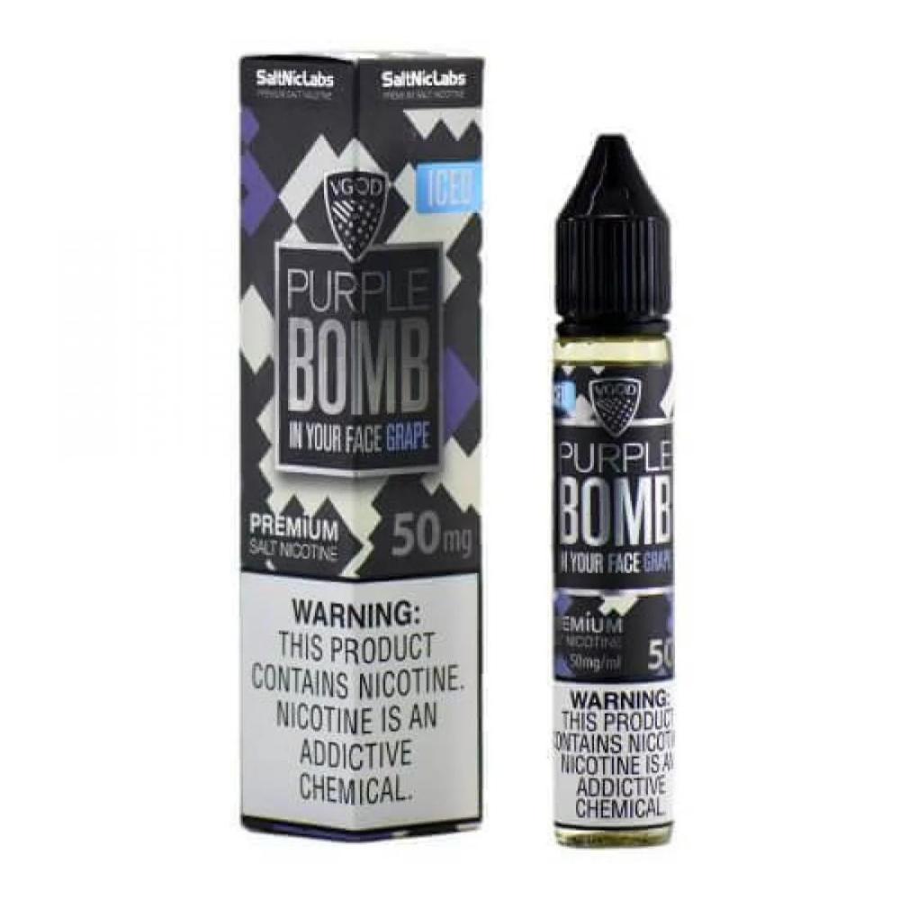 Iced Purple Bomb - VGod SaltNic | 30ML Vape Juice | 25MG,50MG | We Vape We Vape India