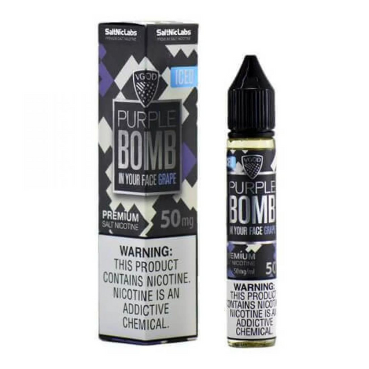 Iced Purple Bomb - VGod SaltNic | 30ML Vape Juice | 25MG,50MG | We Vape We Vape India